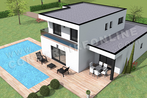 plan de maison contemporaine etage ADEKOI (1)